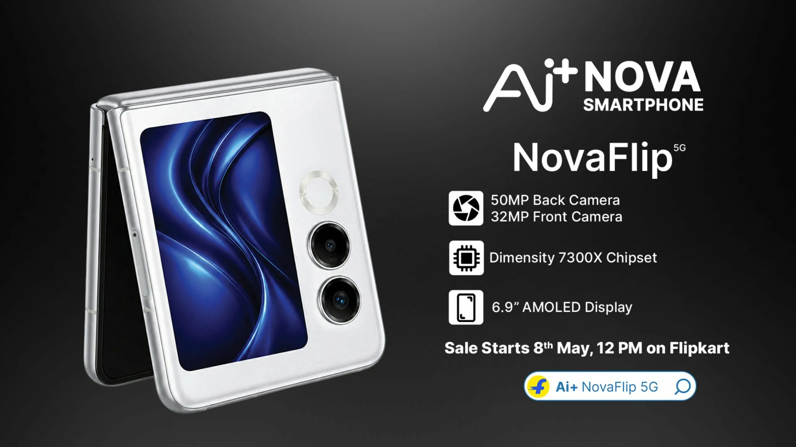 Ai+ Enters Foldable Market With NovaFlip 5G, Targets Affordable Premium Smartphone Segment