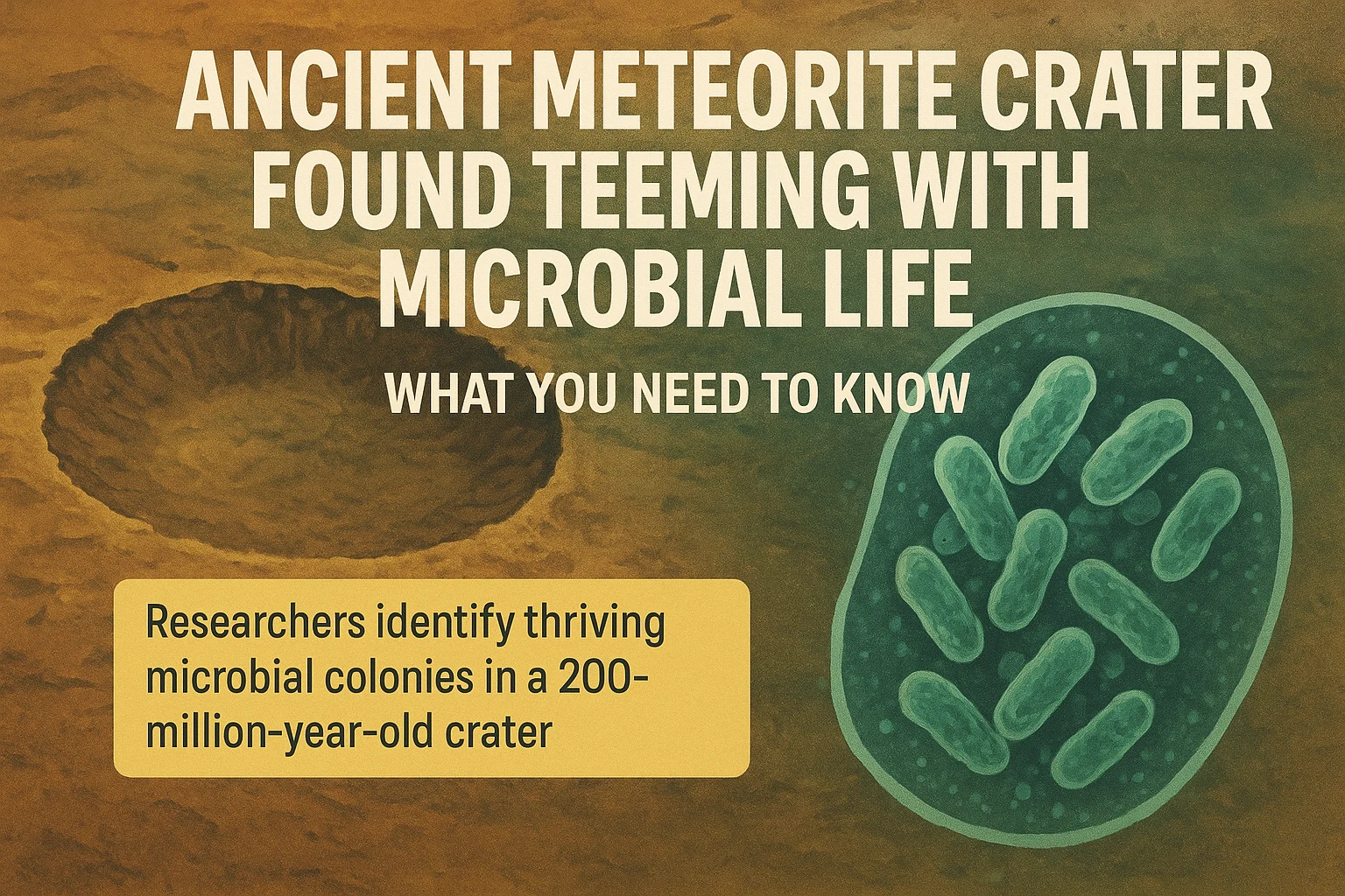 Ancient Meteorite Crater Found Teeming with Microbial Life