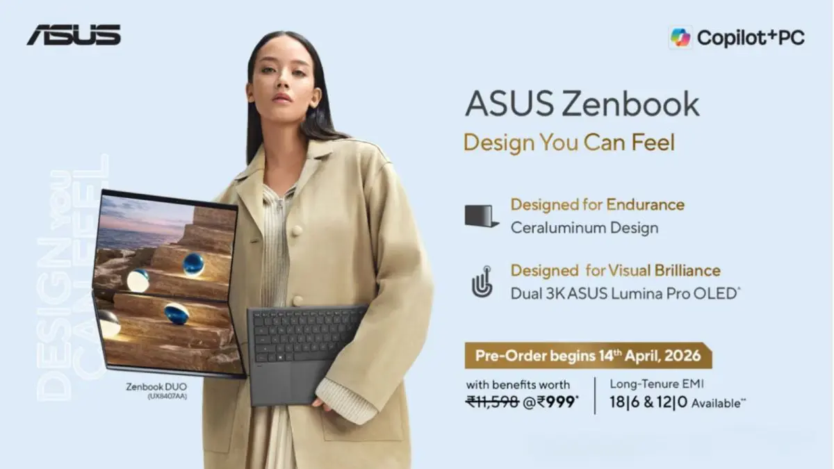 Asus Expands Premium Laptop Portfolio in India, Introduces Zenbook Duo and AI-Ready Lineup