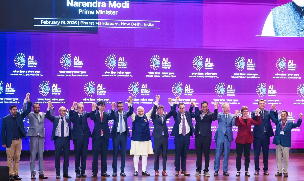 Awkward Moments at AI Summit: Modi’s Stage Sees Tech Titans Sidestep Spotlight