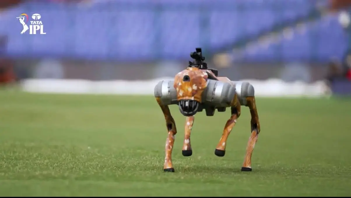 IPL 2025 Unveils RoboCatcher: A Robot Dog Joins the Broadcasting Team!