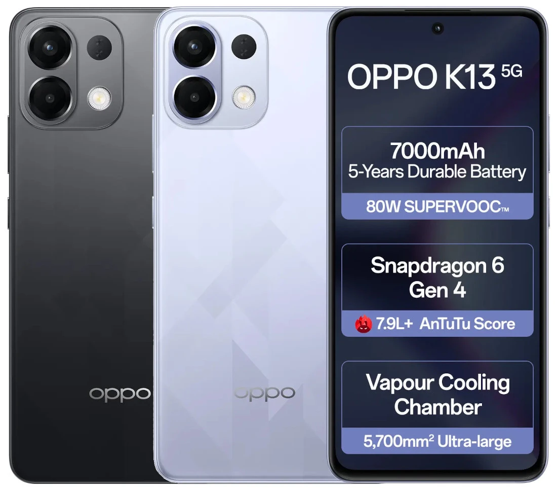 Oppo K13 5G: The Mid-Range Powerhouse with a 7000mAh Battery and Snapdragon Performance
