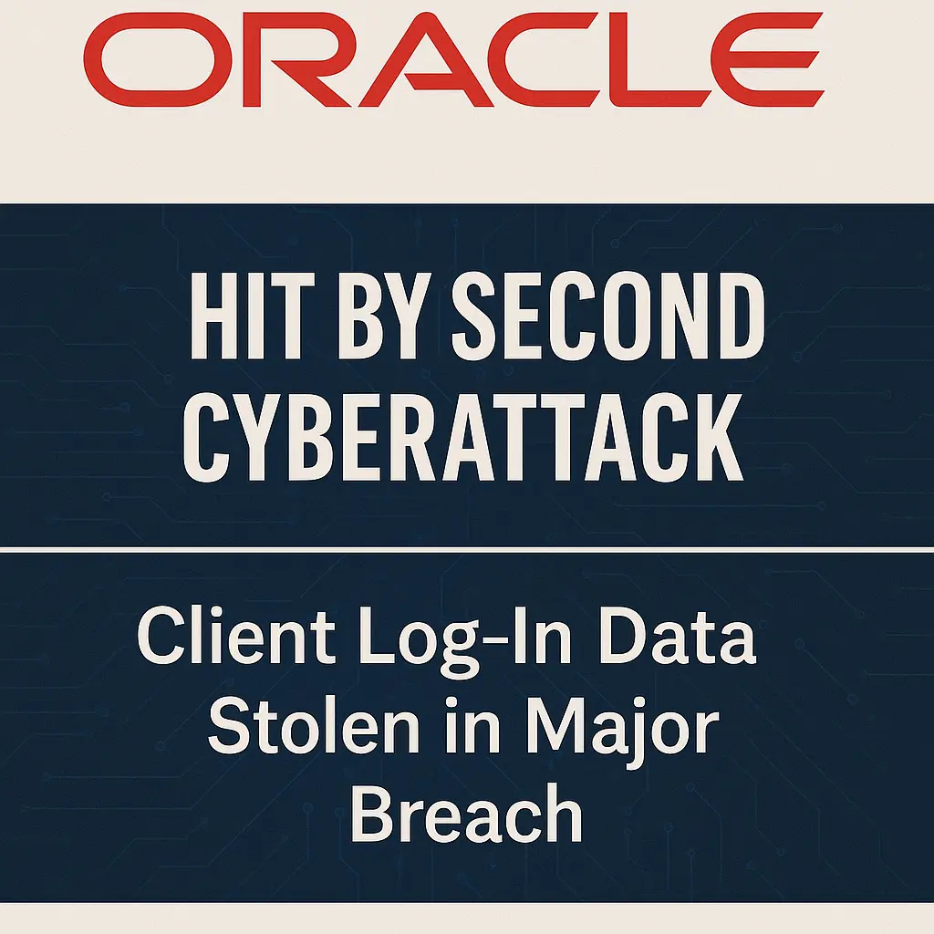 Oracle Hit by Second Cyberattack: Client Log-In Data Stolen in Major Breach