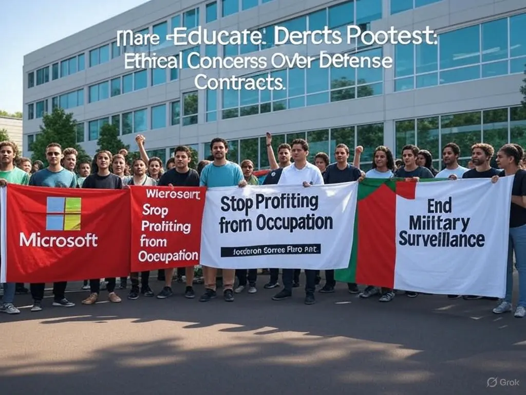 Protest Erupts at Microsoft’s 50th Anniversary Over Alleged Israeli Defense Ties
